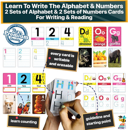 Flash Cards for Toddlers 2-4 Years – Jumbo Learning Box Set with Real Pictures - Alphabet Number Emotions Animal Sight Words Color Shapes – Toddler Flash Cards for Kindergarten Preschool 1St 2Nd Grade
